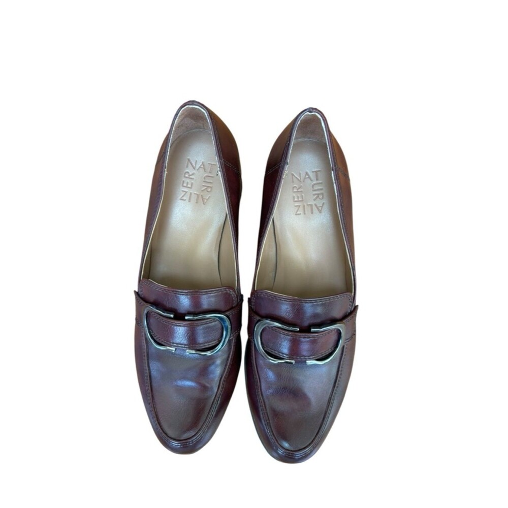 Naturalizer NATESA Maroon Man-Made Leather Loafer 1.5” Heel w/Buckle Women’s 7. - Picture 5 of 8